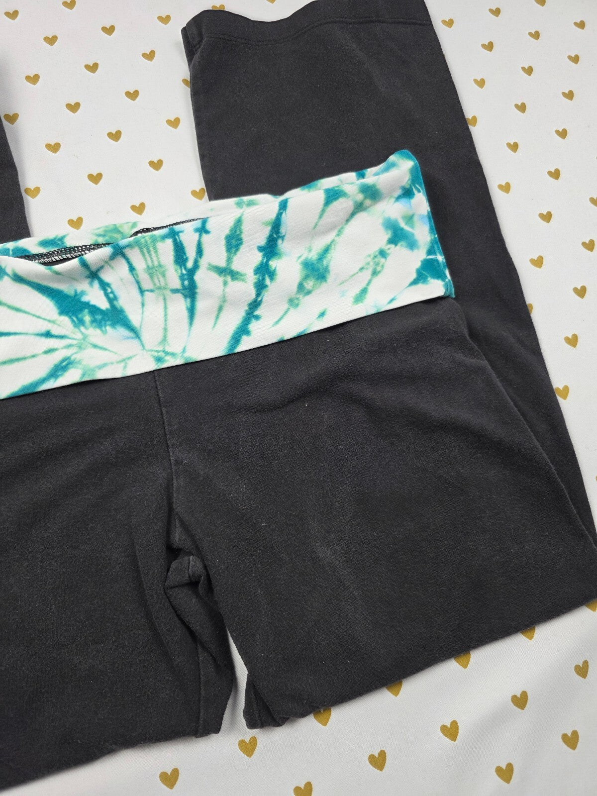 Victorias Secret Tye Dye Yoga Pants Foldover SMALL Capri