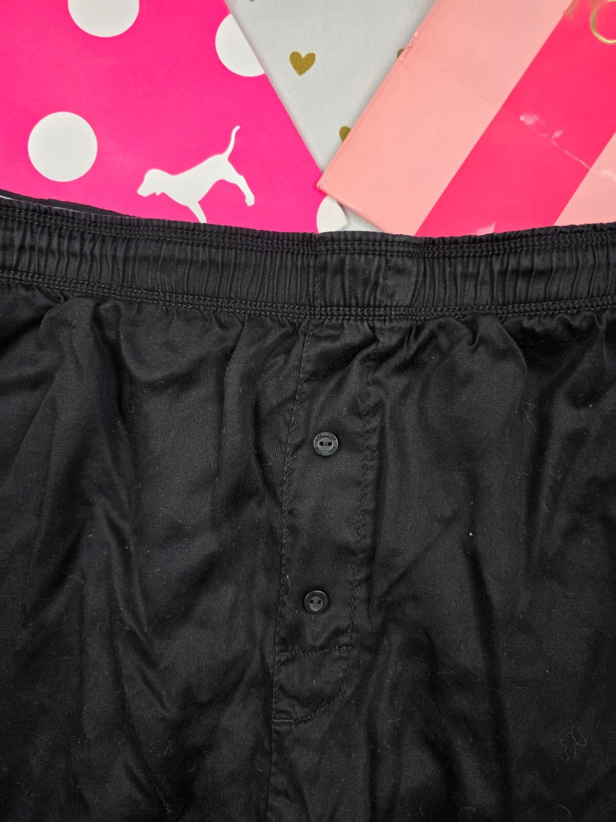 Victorias Secret PINK Skeleton BLING Large Sleep Shorts Boxers Pajama Bottoms
