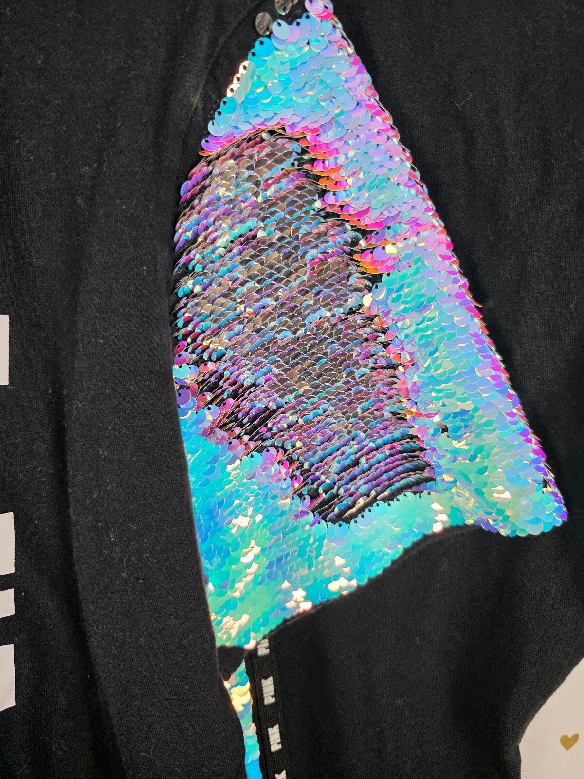 Victorias Secret PINK Mermaid Flip Bling Logo Shirt Yoga Pants HTF SET MEDIUM