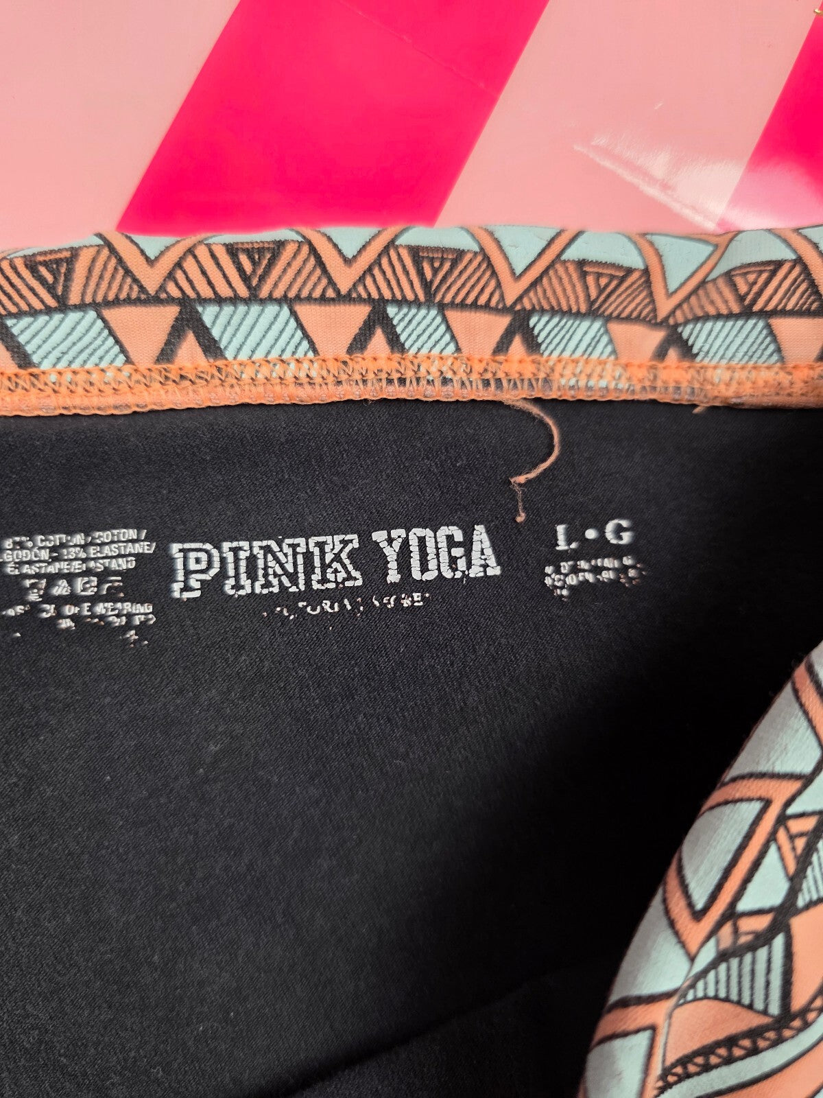 Victorias Secret PINK Aztec Vintage Foldover Yoga Shorts Y2k Large
