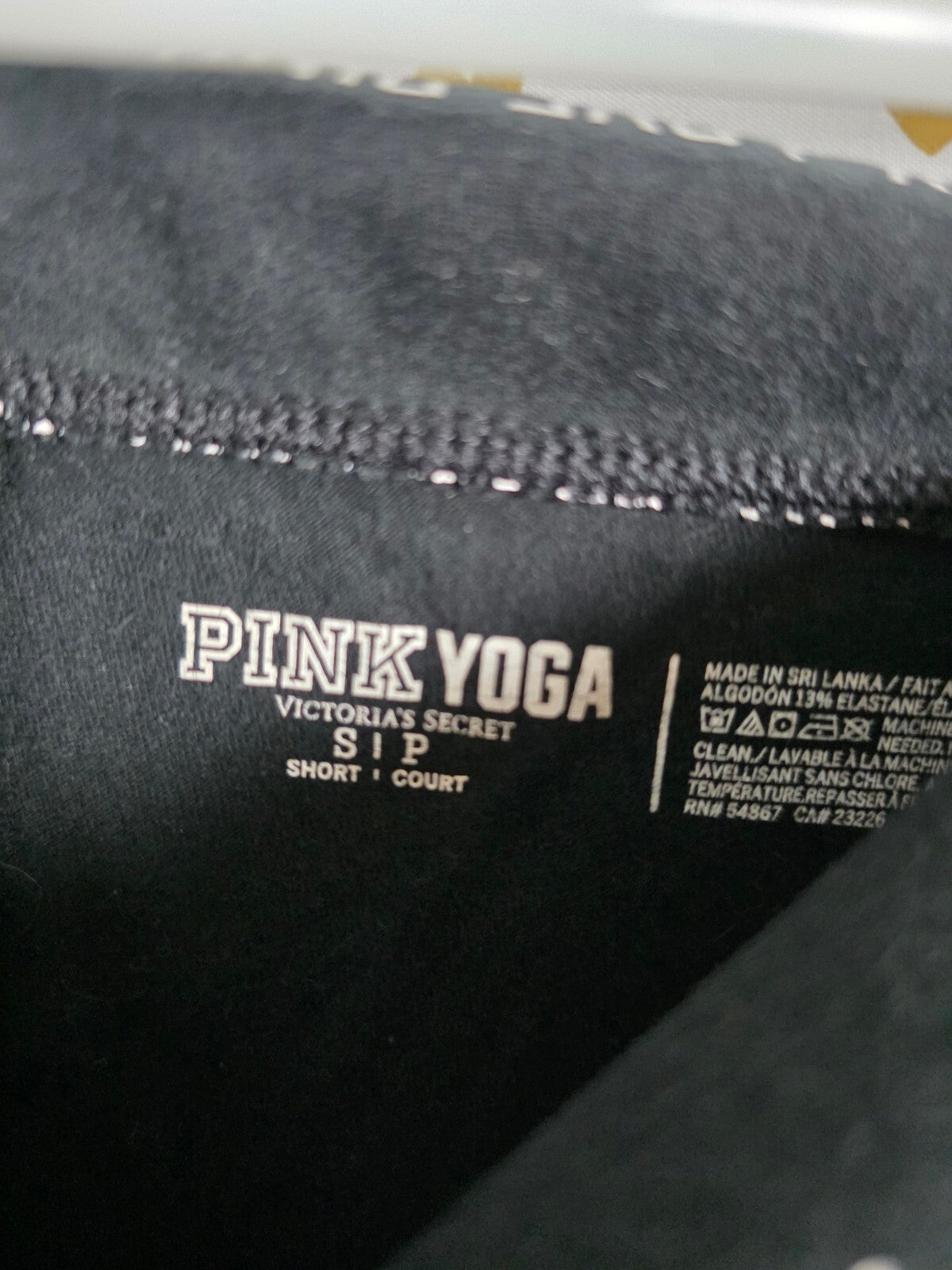 Victorias Secret PINK Vintage FOLDOVER Logo Yoga Pants Capri SMALL