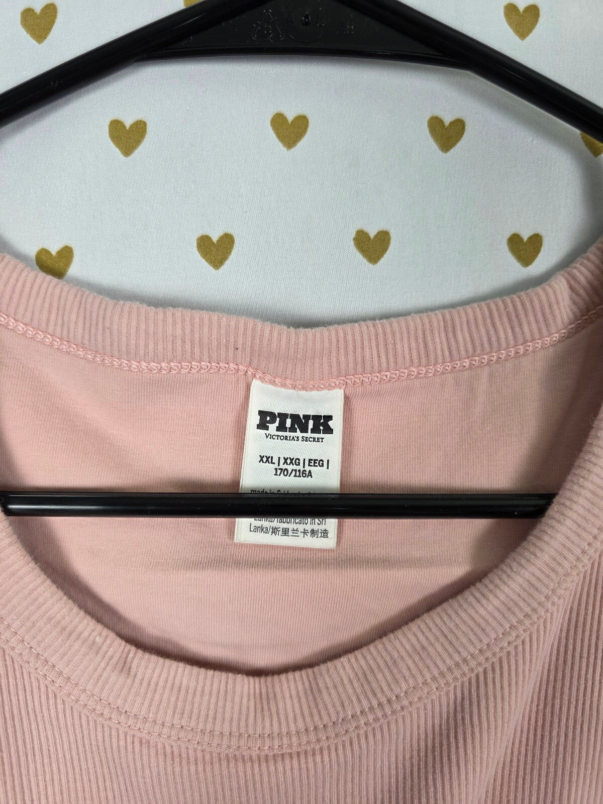 Victorias Secret PINK Ribbed Cropped Shelf Bra Tank Top 2XL XXL