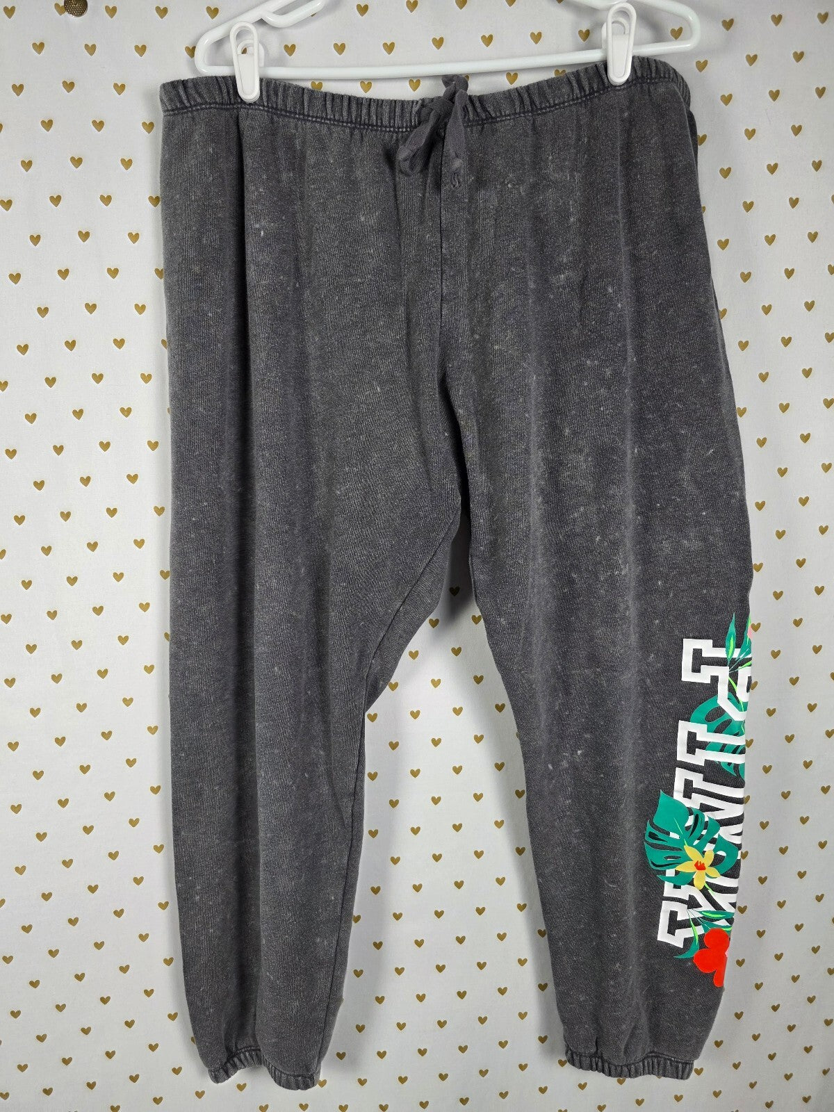 Victorias Secret Pink Vintage Hawaiian 2XL XXL Full Zip Hoodie Jacket Sweats SET