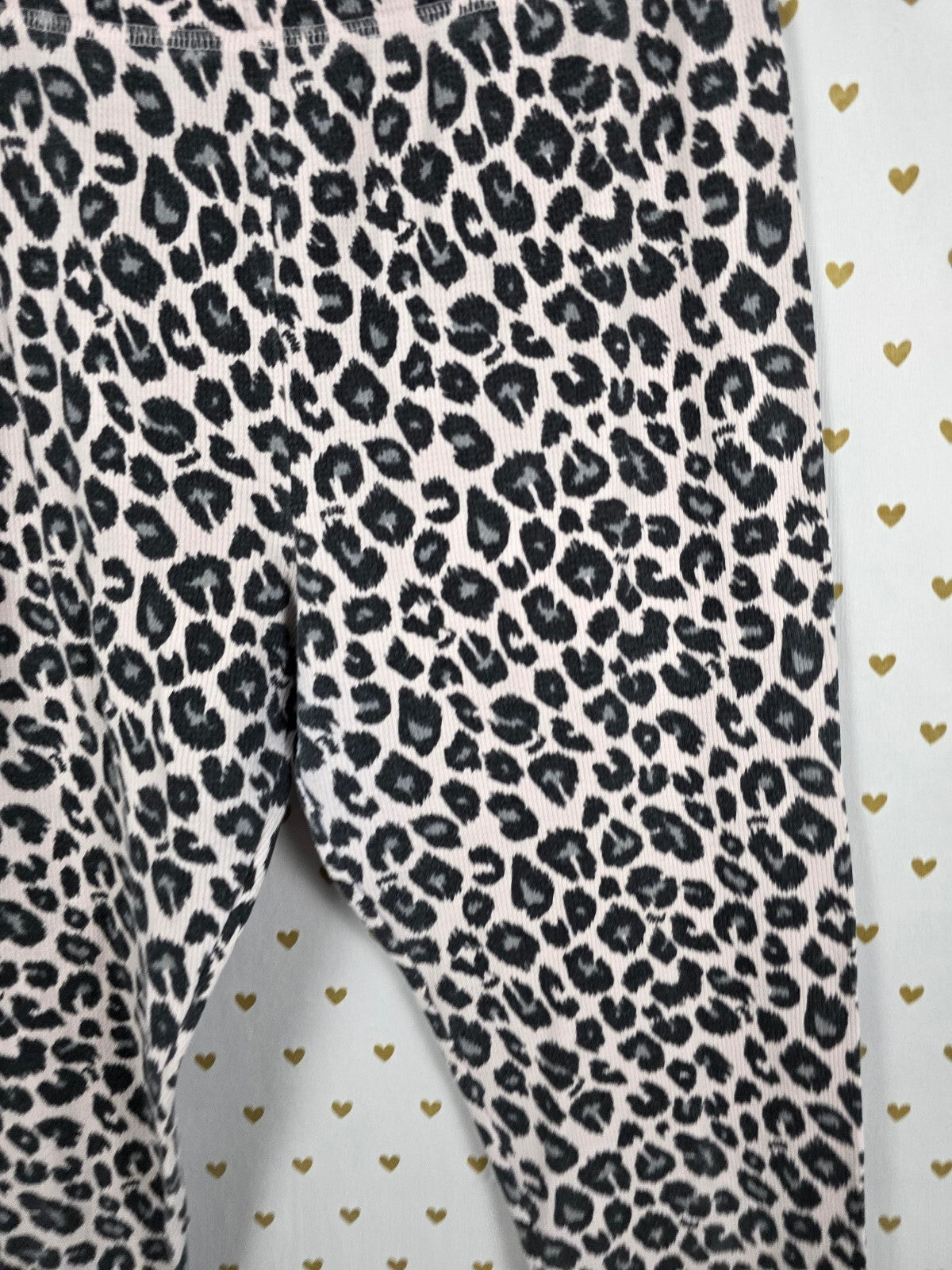 Victorias Secret Pink Thermal Waffle Leopard SM  Sleep Pants Pajama PJ Bottoms