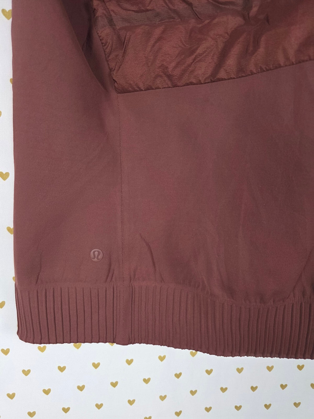 Lululemon Down For It All Vest Burgundy Goose Down Hybrid Zip Size 8