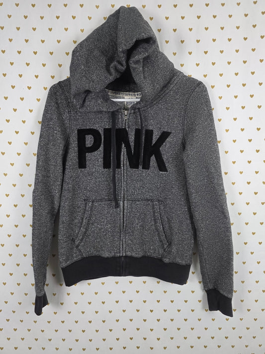 Victorias Secret Pink Vintage Logo full zip Hoodie Jacket Small
