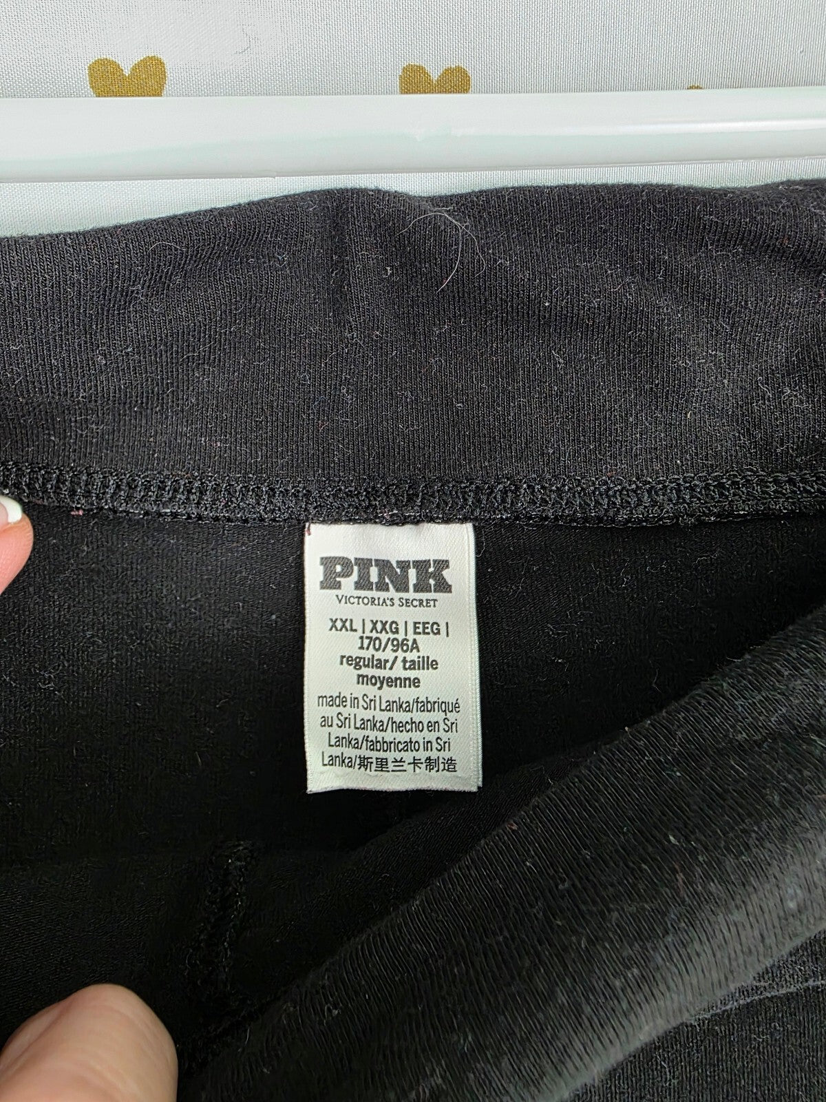 Victorias Secret PINK Bling Studded Foldover Flare Yoga Pants 2XL XXL