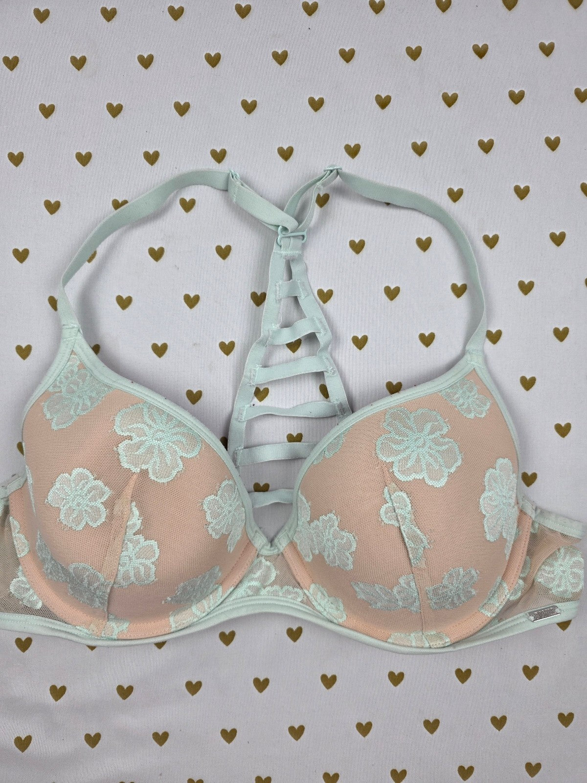 Victorias Secret PINK Ladder Strappy Back 36C Lightly Lined Racerback Bra