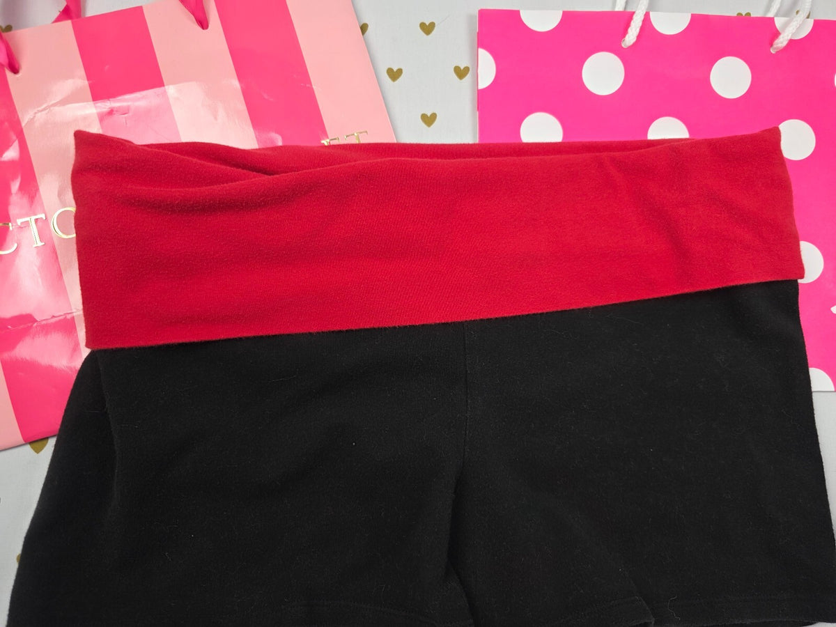 Victorias Secret PINK Vintage Foldover Cheetah Yoga Shorts Large