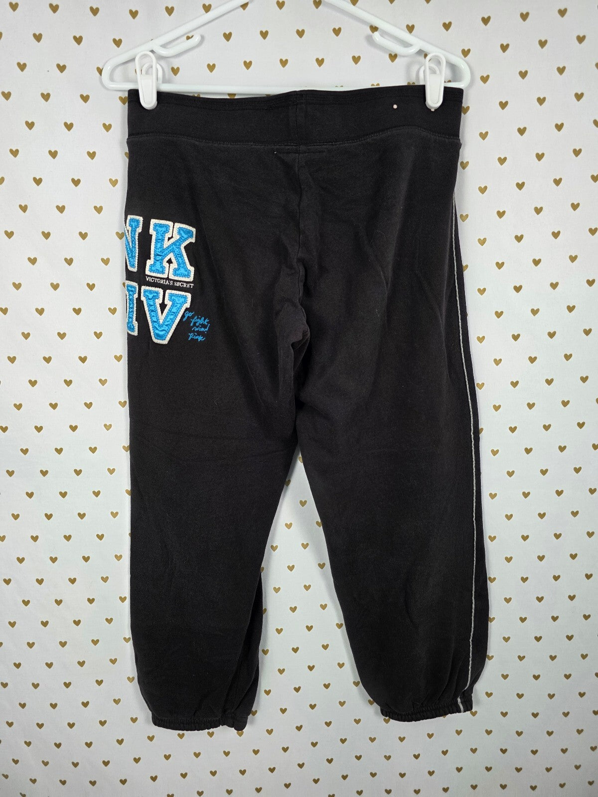 Victorias Secret PINK Vintage University Sweats Sweatpants Y2k Small Black