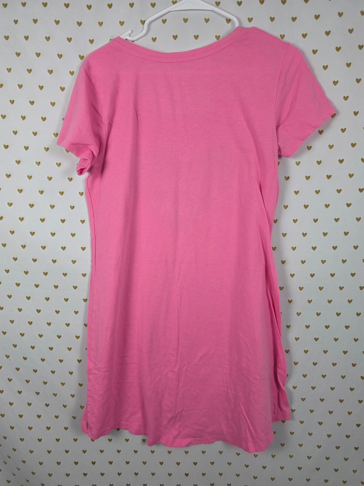 Victorias Secret Vintage Bling Heart Cotton Nightgown Sleep Dress Pajama LARGE