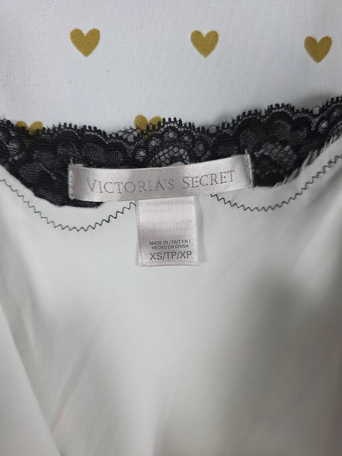 Victorias Secret White Black Satin Slip Dress Y2k Vintage Lingerie Nightie XS