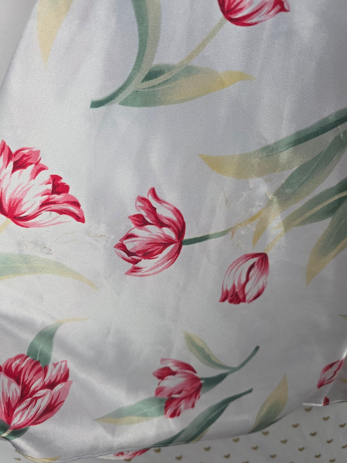 Victorias Secret Vintage Heart Label Floral Satin Slip Dress Nightie Lingerie Sm