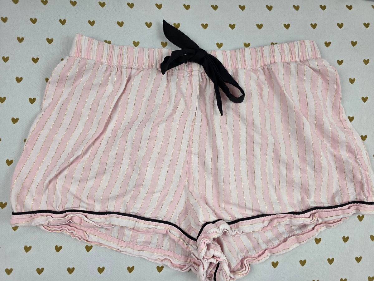 Victorias Secret PINK Striped Medium Sleep Shorts Boxers Pajama Bottoms