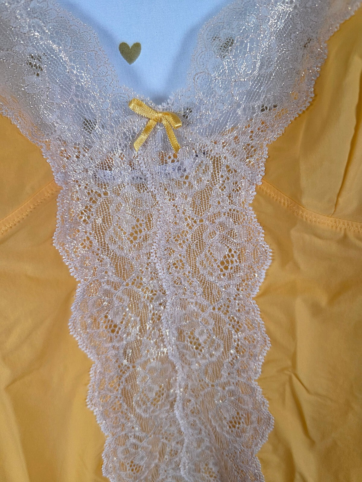 Victorias Secret Bright Yellow Stretch Slip Dress NIghtie Lingerie Small