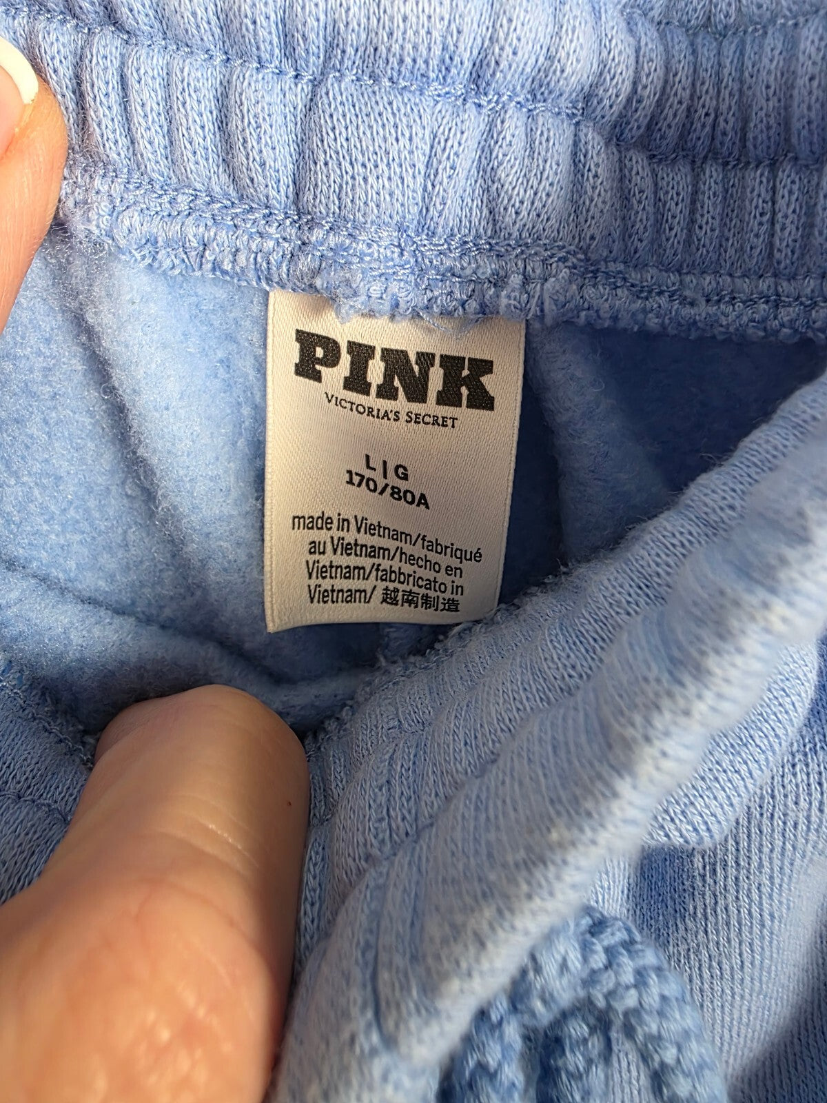 Victoria's Secret PINK Star BLING Sweatshirt Shorts Matching Set Large