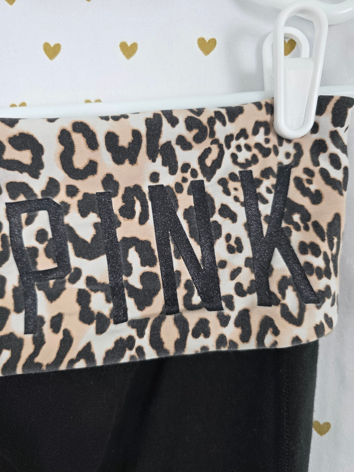 Victorias Secret PINK Leopard Cheetah Ankle Skinny Foldover Yoga Pants Y2k SMALL