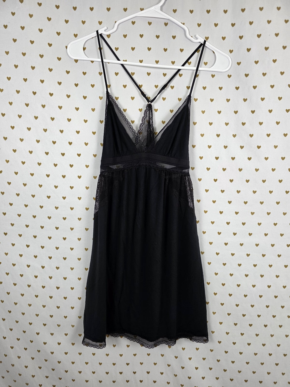 Victorias Secret Super Soft Black Racerback Nightie Lingerie Slip Dress Small