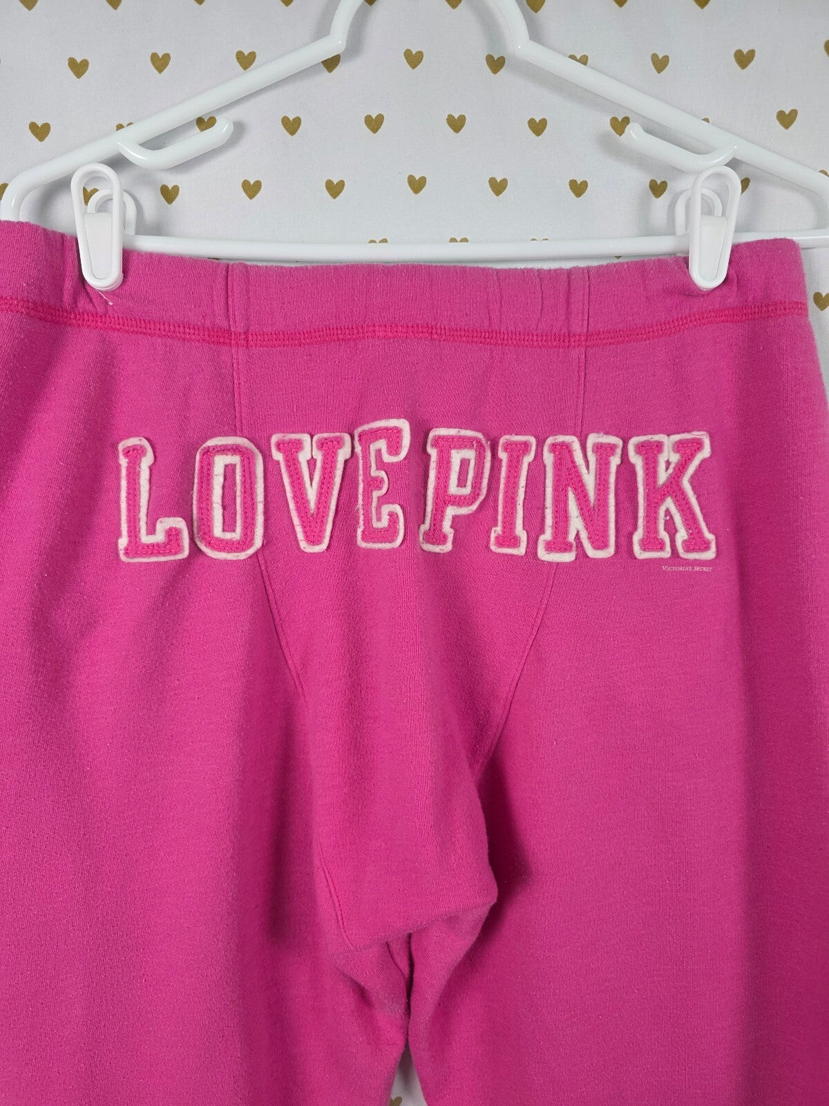 Victorias Secret PINK BOYFRIEND Diaper butt Logo Sweats Sweatpants Flare SMALL