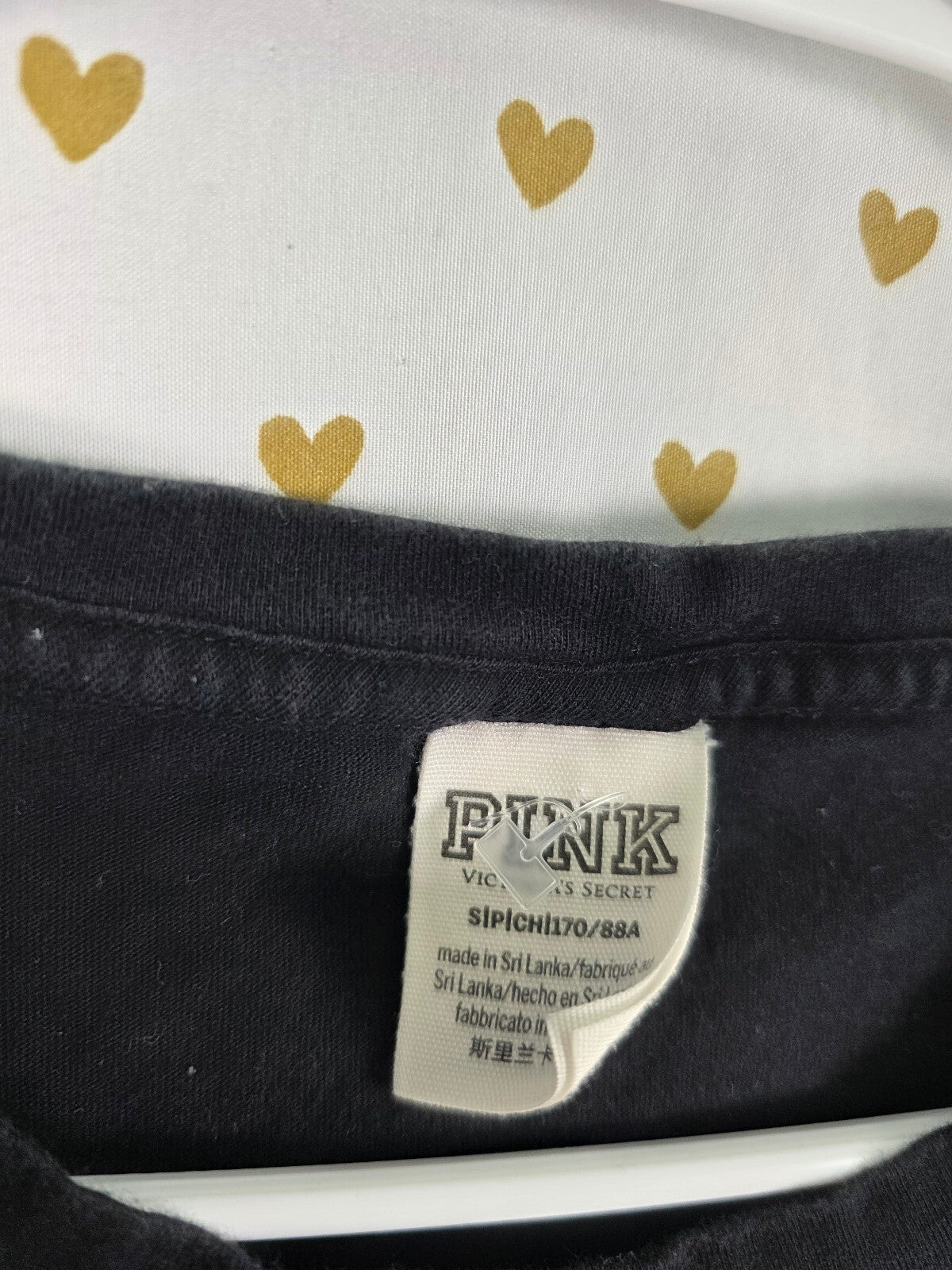 Victorias Secret PINK Mermaid Flip Bling Yoga Pants & Tee set outfit Small HTF