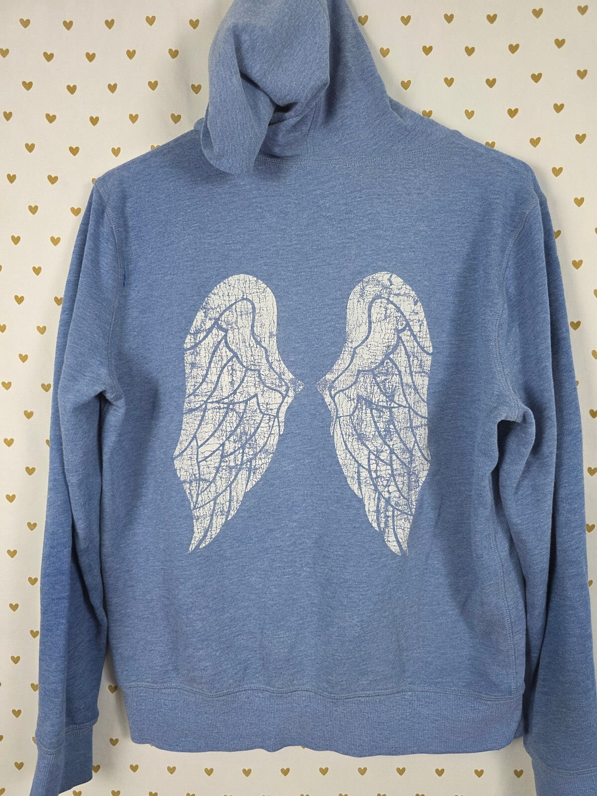 Victorias Secret Pink Angels Blue WINGS Hooded Jacket Medium