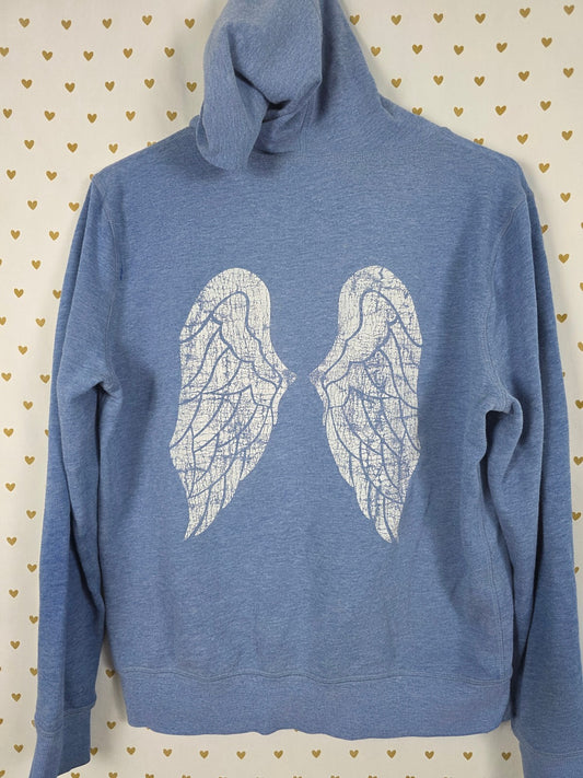 Victorias Secret Pink Angels Blue WINGS Hooded Jacket Medium