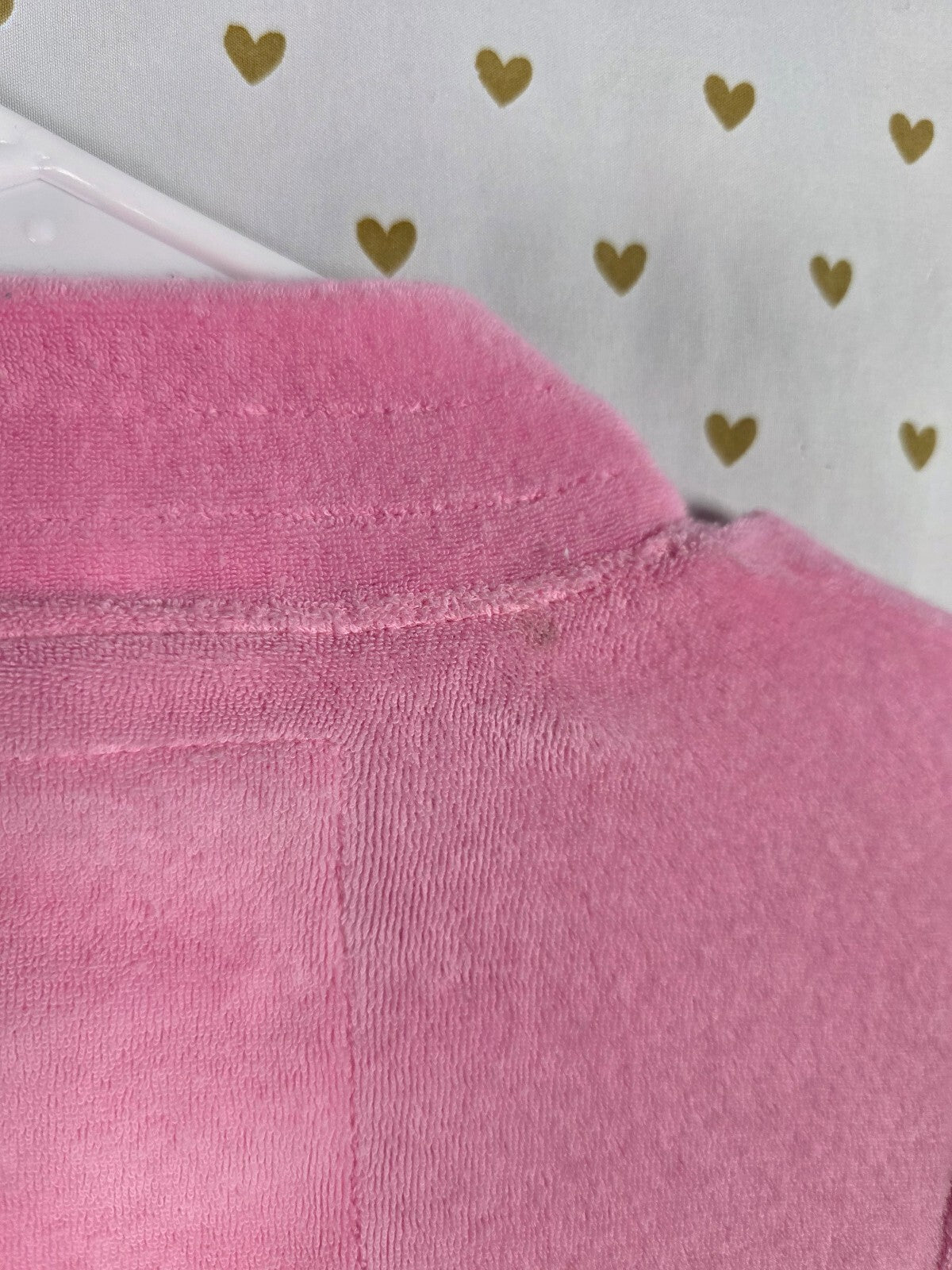 Vintage Victoria's Secret PINK 2008 Pink Velour Rhinestone Robe C'est Chic Xs SM