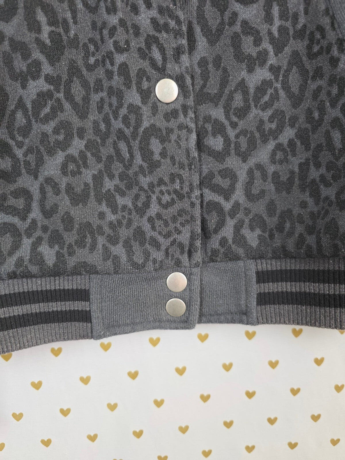 Victorias Secret Pink BLING CHEETAH LEOPARD Logo Varsity Bomber MEDIUM