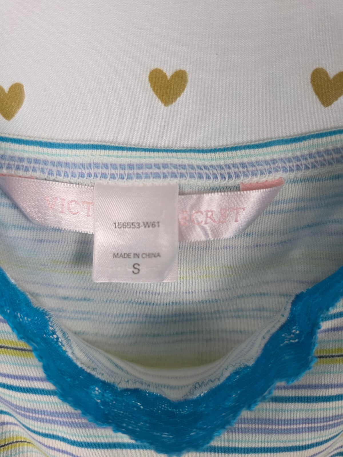 Victorias Secret Vintage Cotton Striped Cami Tank Top Small Y2k