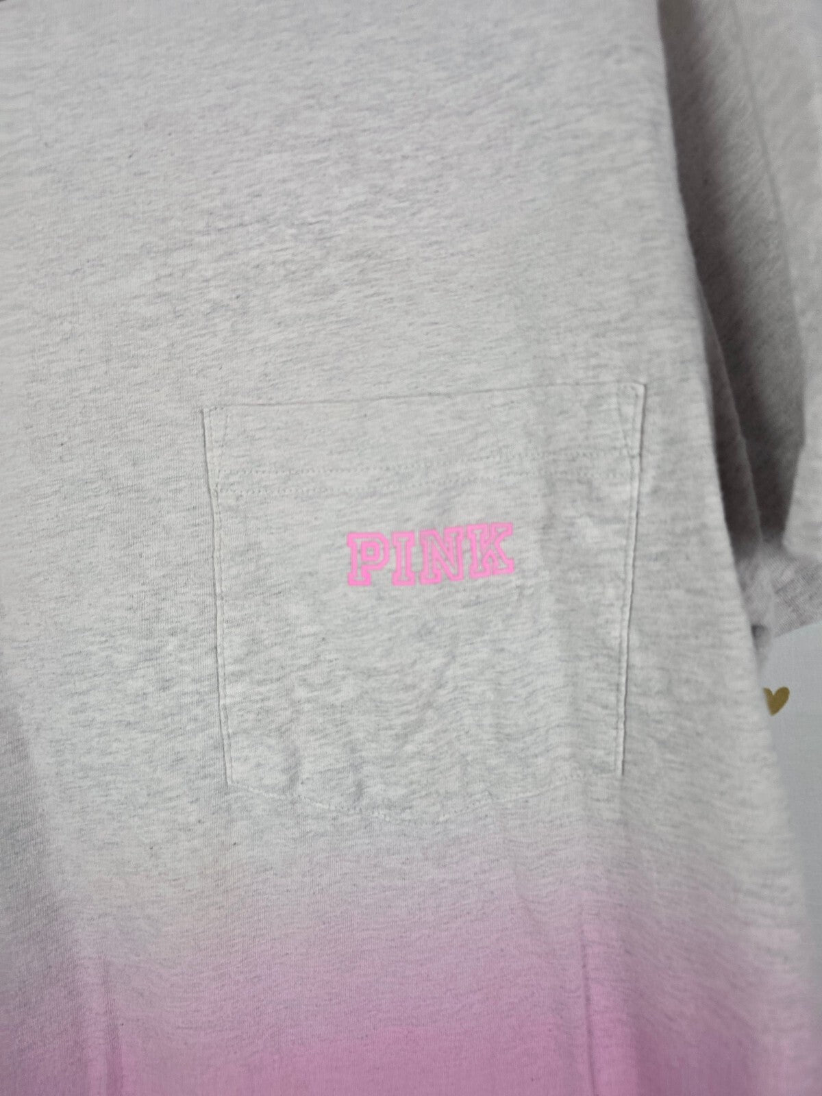 Victorias Secret PINK Gradient Logo Tee shirt LARGE