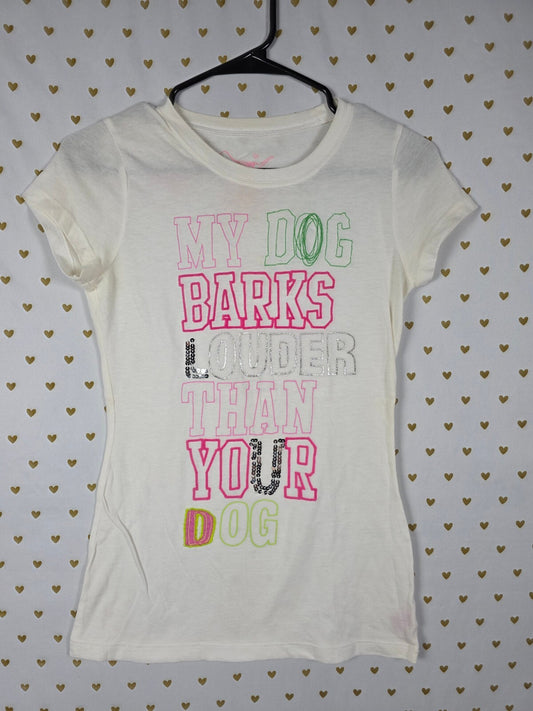 Vintage Victoria's Secret PINK My Dog Barks Louder Than Your Dog Tee Small NWOT