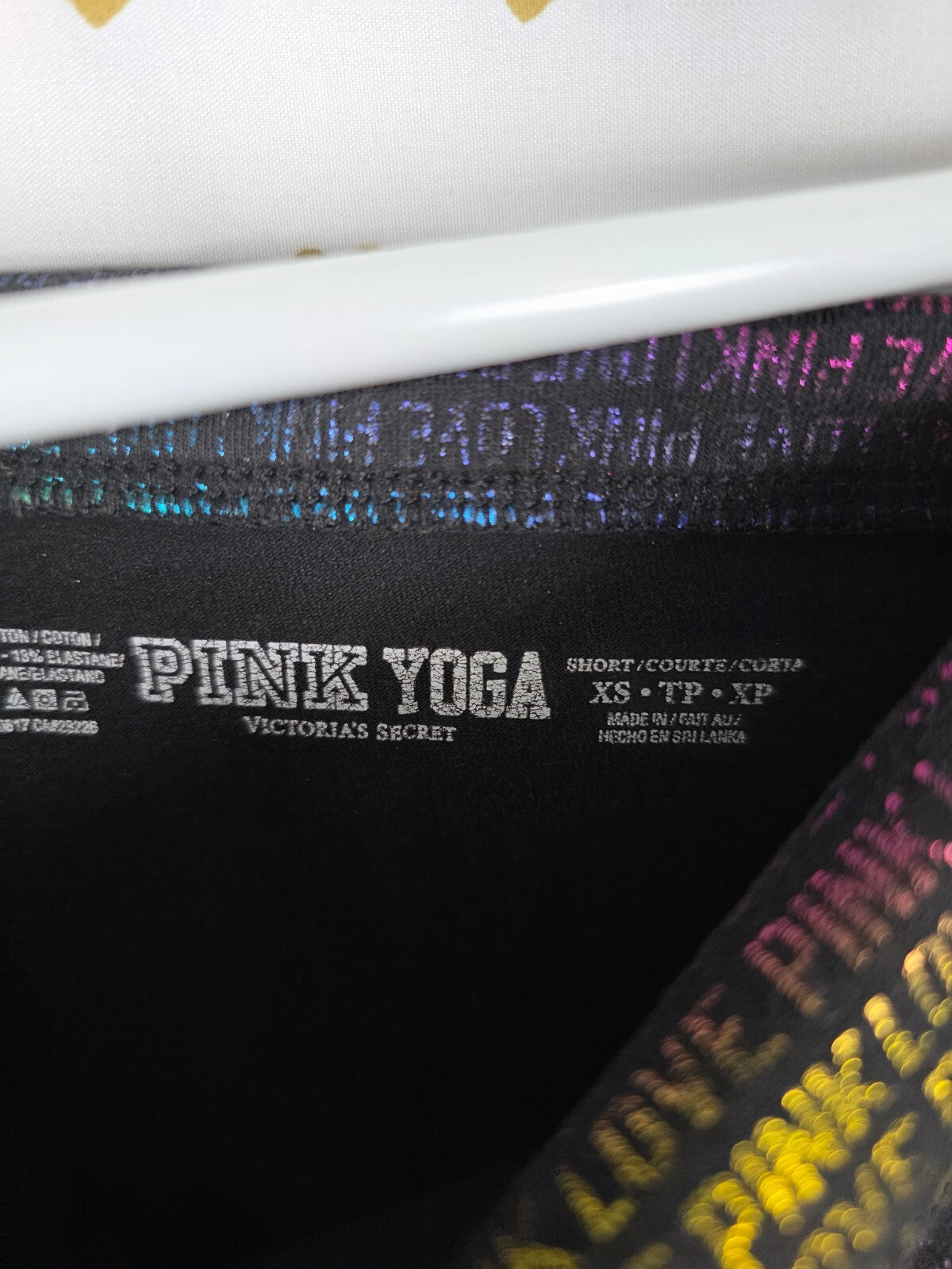 Victorias Secret PINK Vintage Y2k Rainbow Foldover Yoga pants XS Flare