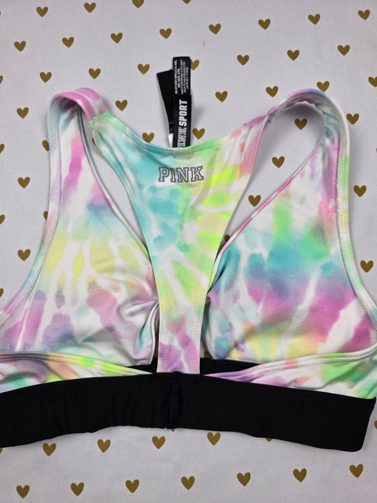 Victorias Secret Pink Tye Dye Sports bra XS Bralette Bra Top Tank