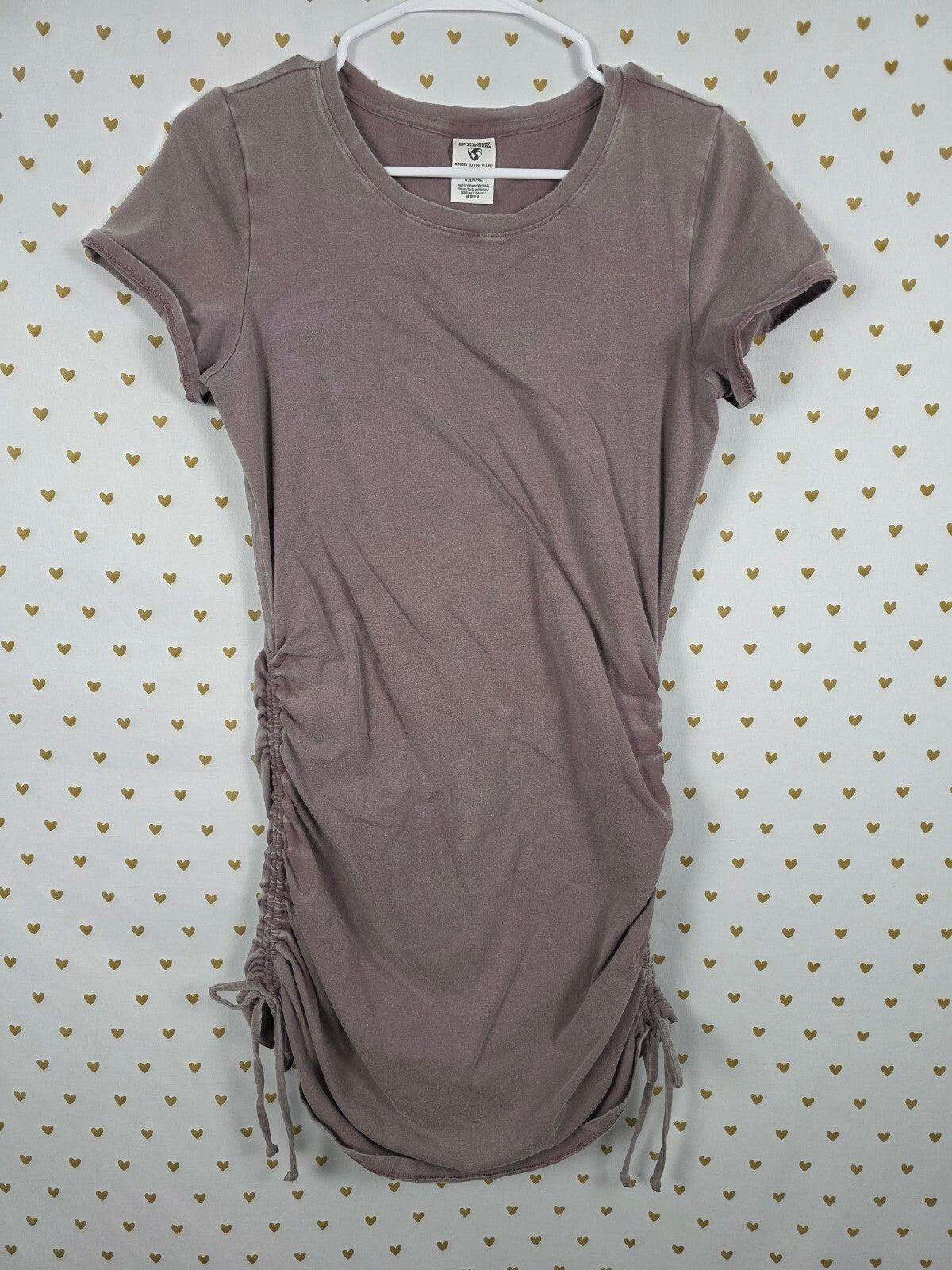 Victorias Secret PINK Ruched Side Tee Shirt Dress adjustable MEDIUM