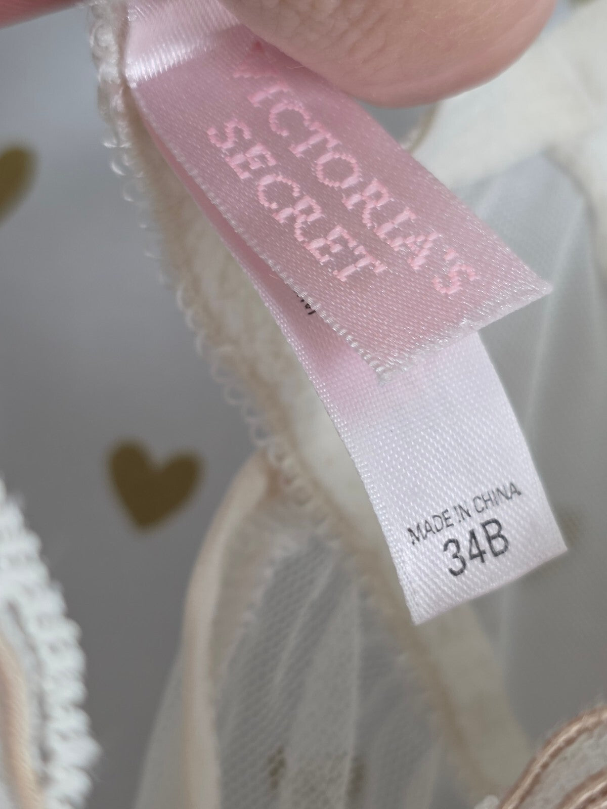 Victoria's Secret 34B 2007 Ivory Sheer Mesh Lace Babydoll Lingerie Y2K