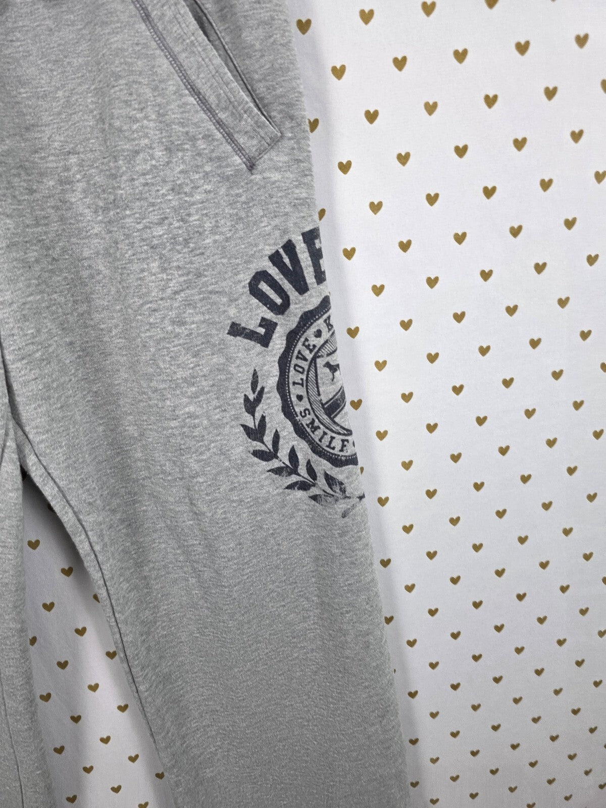 Victorias Secret PINK Small Vintage Short Grey Sweats LOVE Diaper Butt Boyfriend