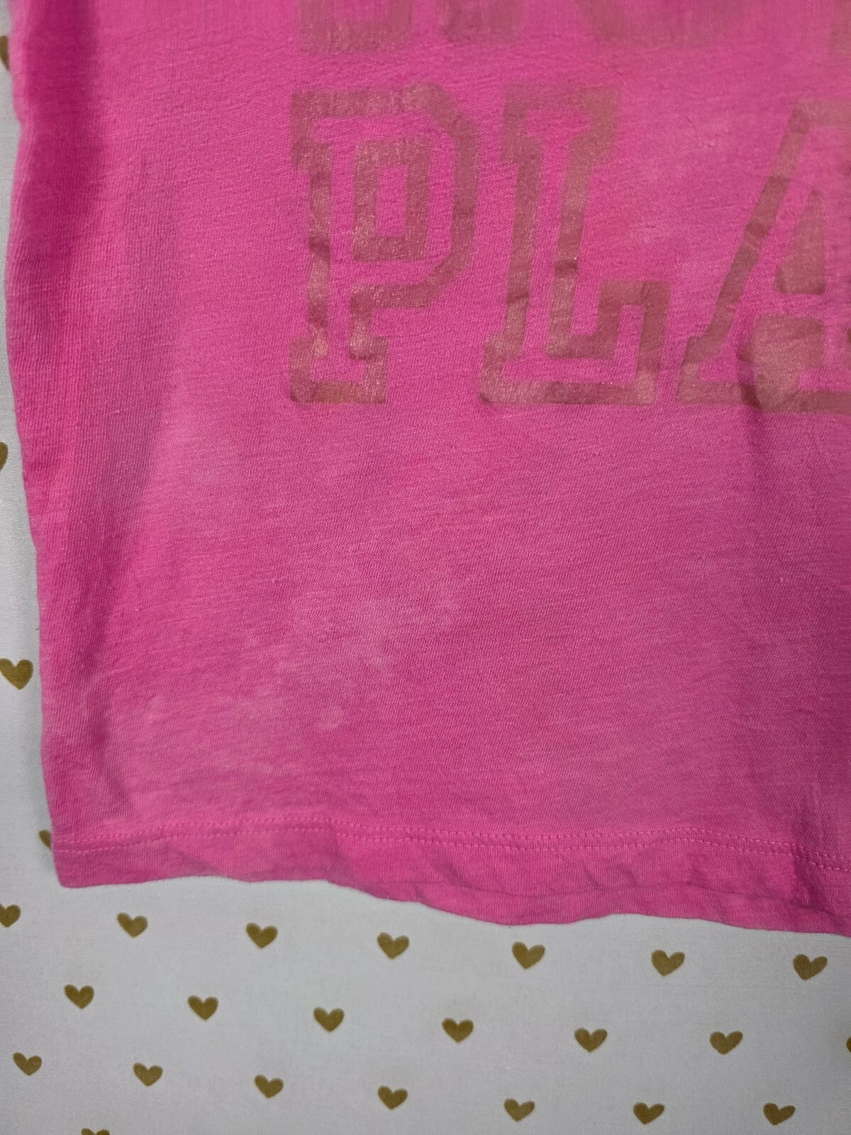 Victorias Secret PINK Vintage warm My Heart not my Planet Y2k Tee shirt Large