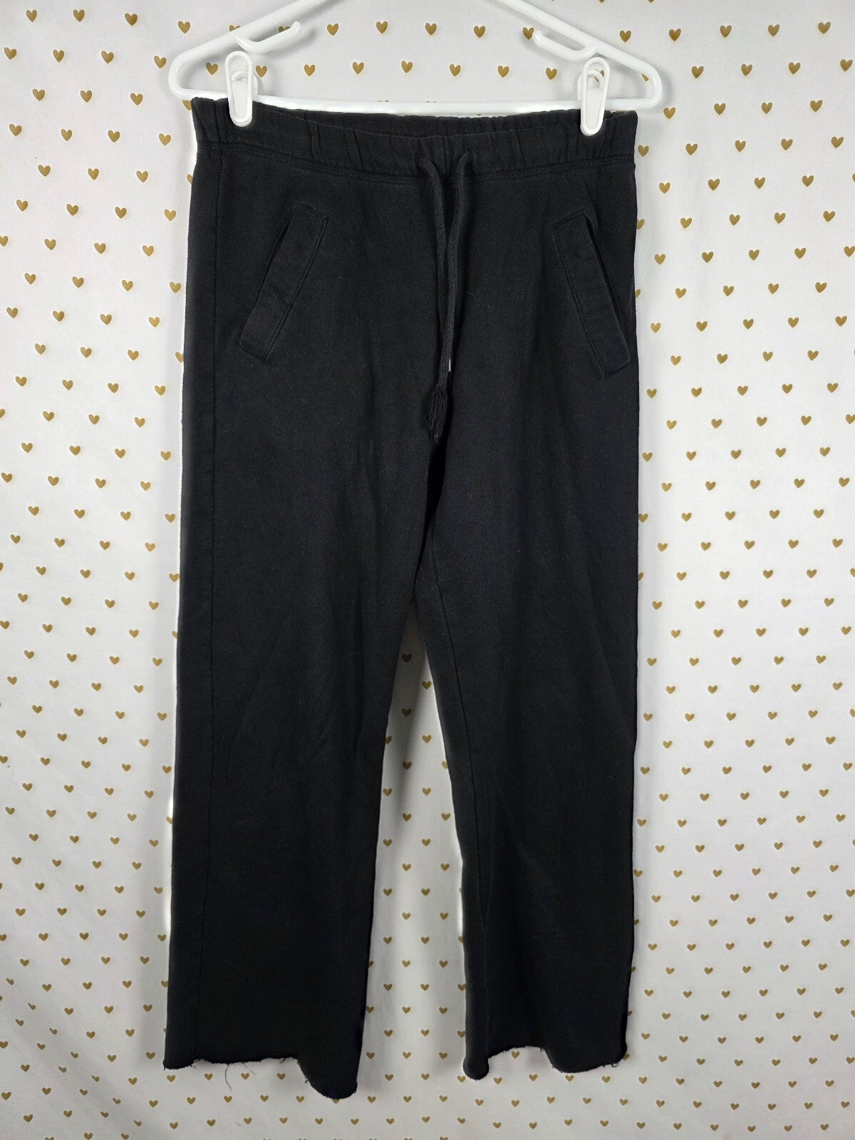 Victorias Secret PINK Boyfriend XS Diaper Butt Sweats Sweatpants Black Flare