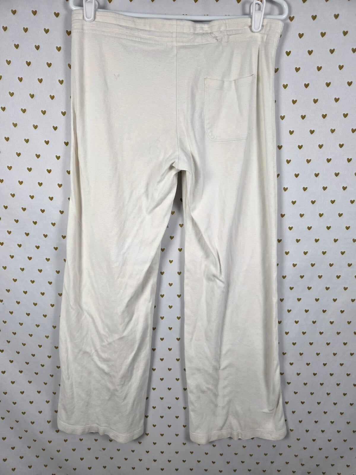 Victorias Secret PINK Vintage Soft UNIVERSITY Sweats Flare White Cotton SMALL
