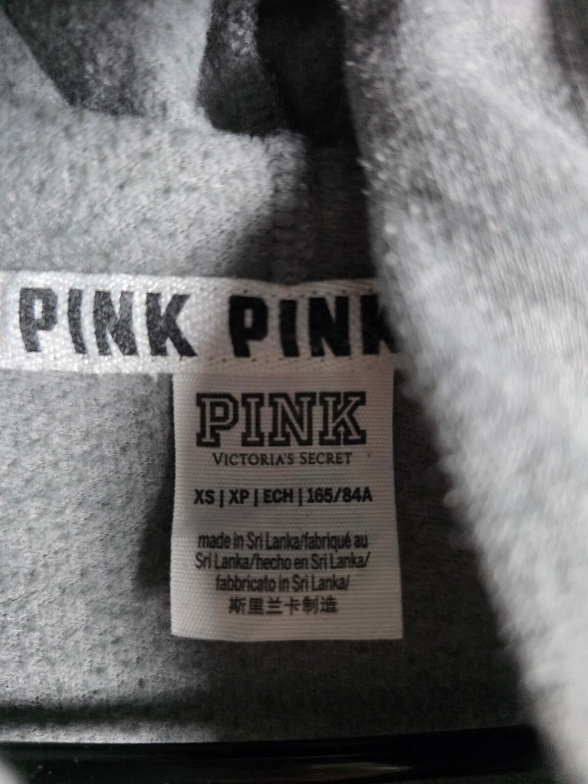 Victorias Secret Pink Gold BLING Hoodie Sweater Pullover Sweater XS Oversized