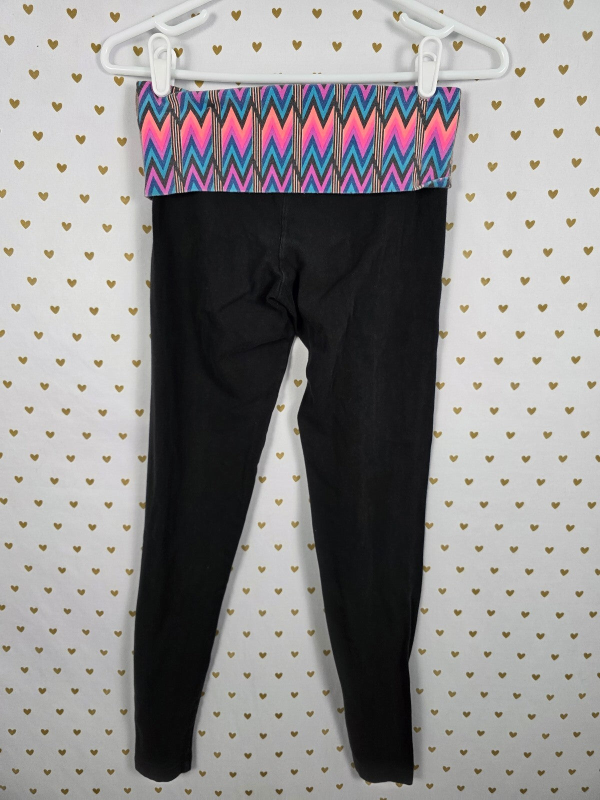 Victorias Secret PINK Chevron Foldover Yoga Pants Ankle Skinny XS Vintage y2k