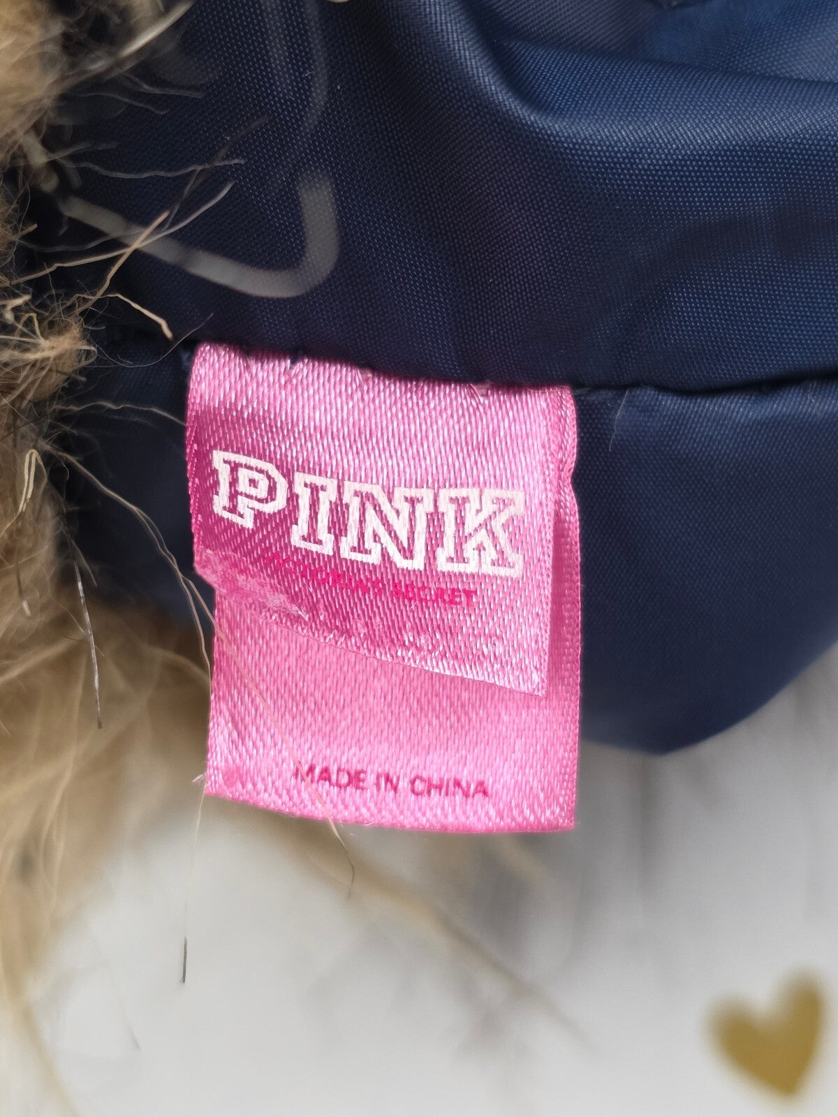 Victoria’s Secret PINK Road Trip 86 BLING Faux Fur Trapper Hat Y2K Rare