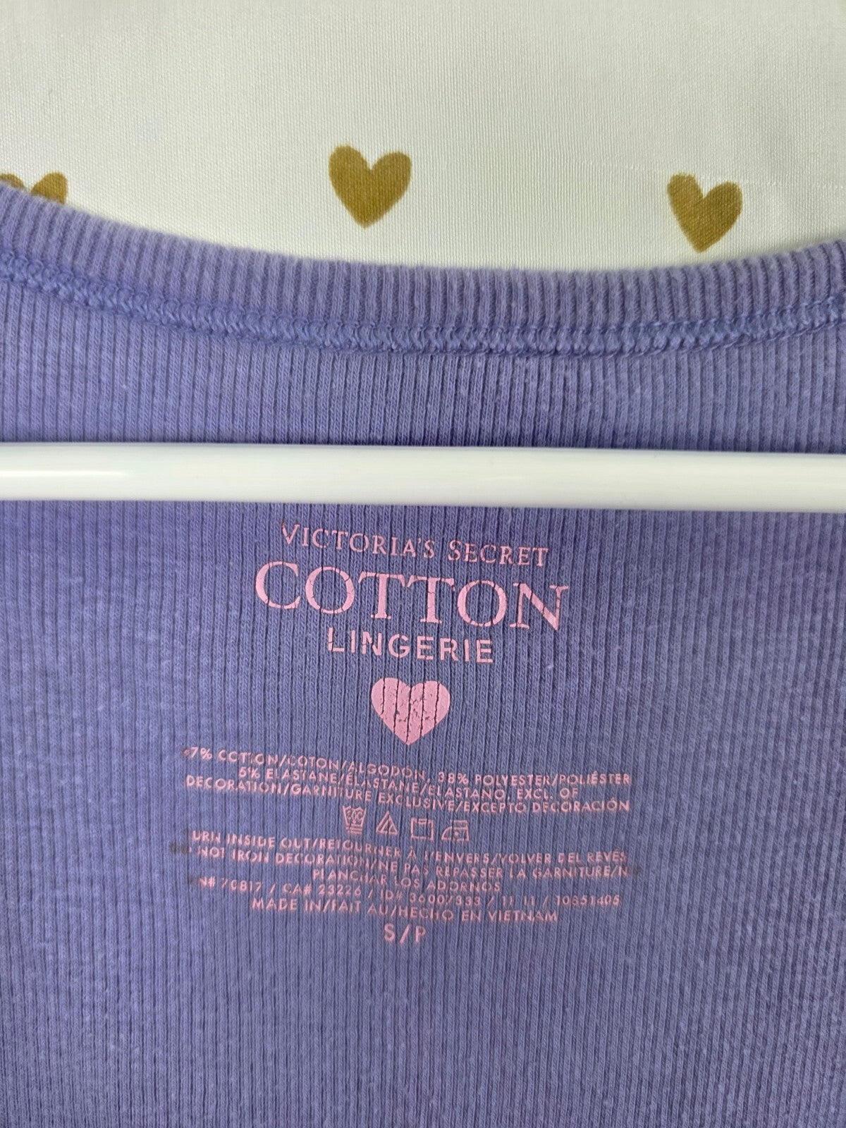 Victorias Secret Purple Vintage cotton ribbed tank Top Small