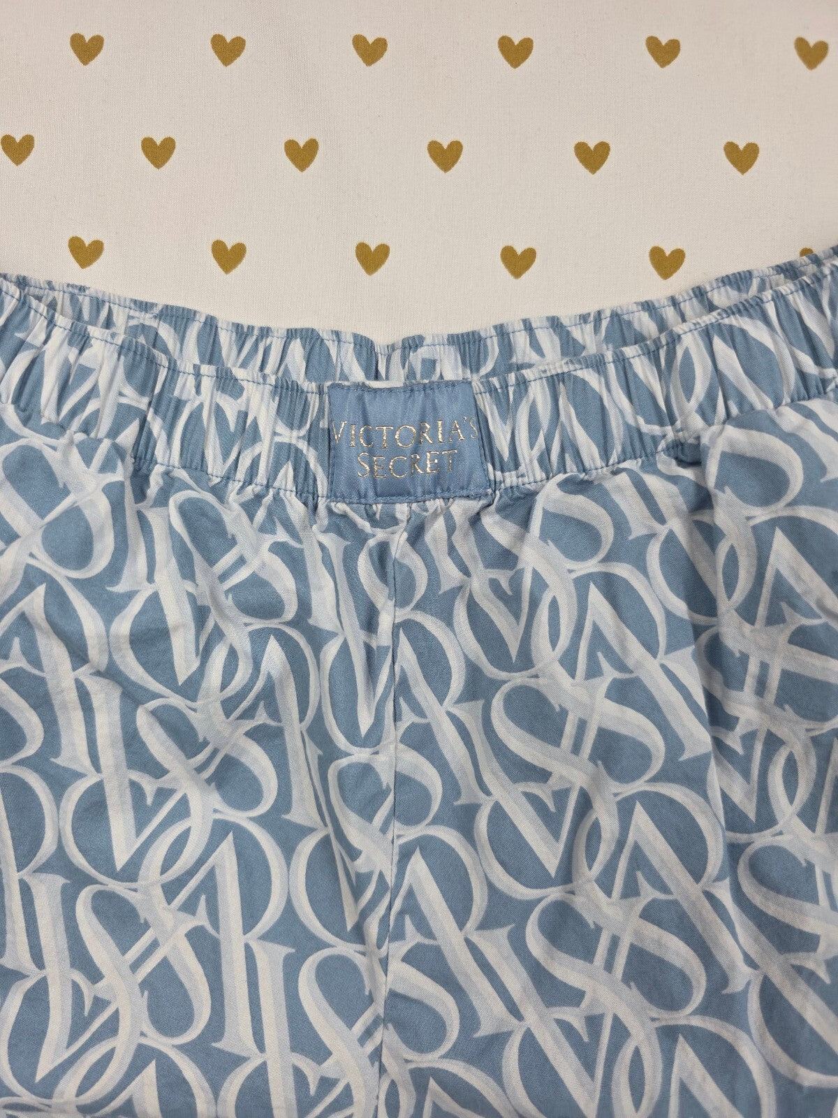Victorias Secret Logo Blue XS Sleep Shorts Boxers Pajama Bottoms