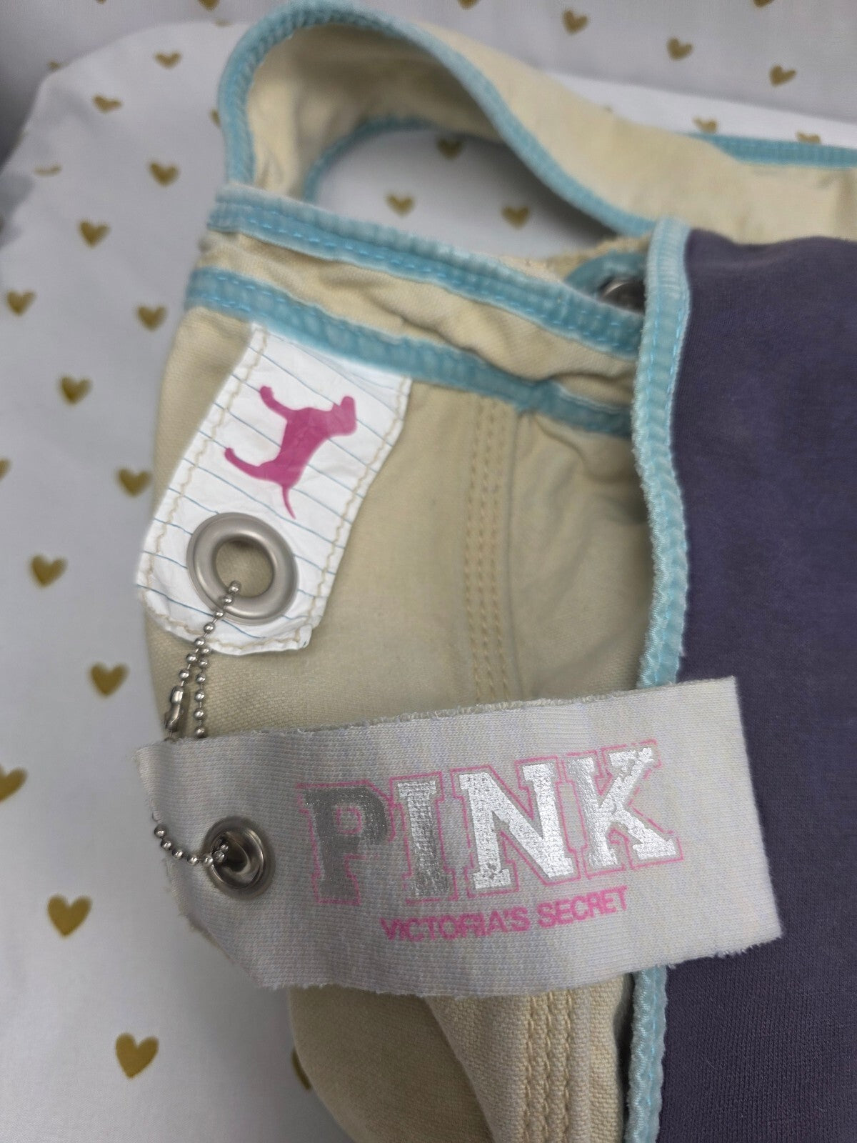 RARE Victoria's Secret PINK Live In Pink 86 Messenger Bag Canvas Crossbody HTF