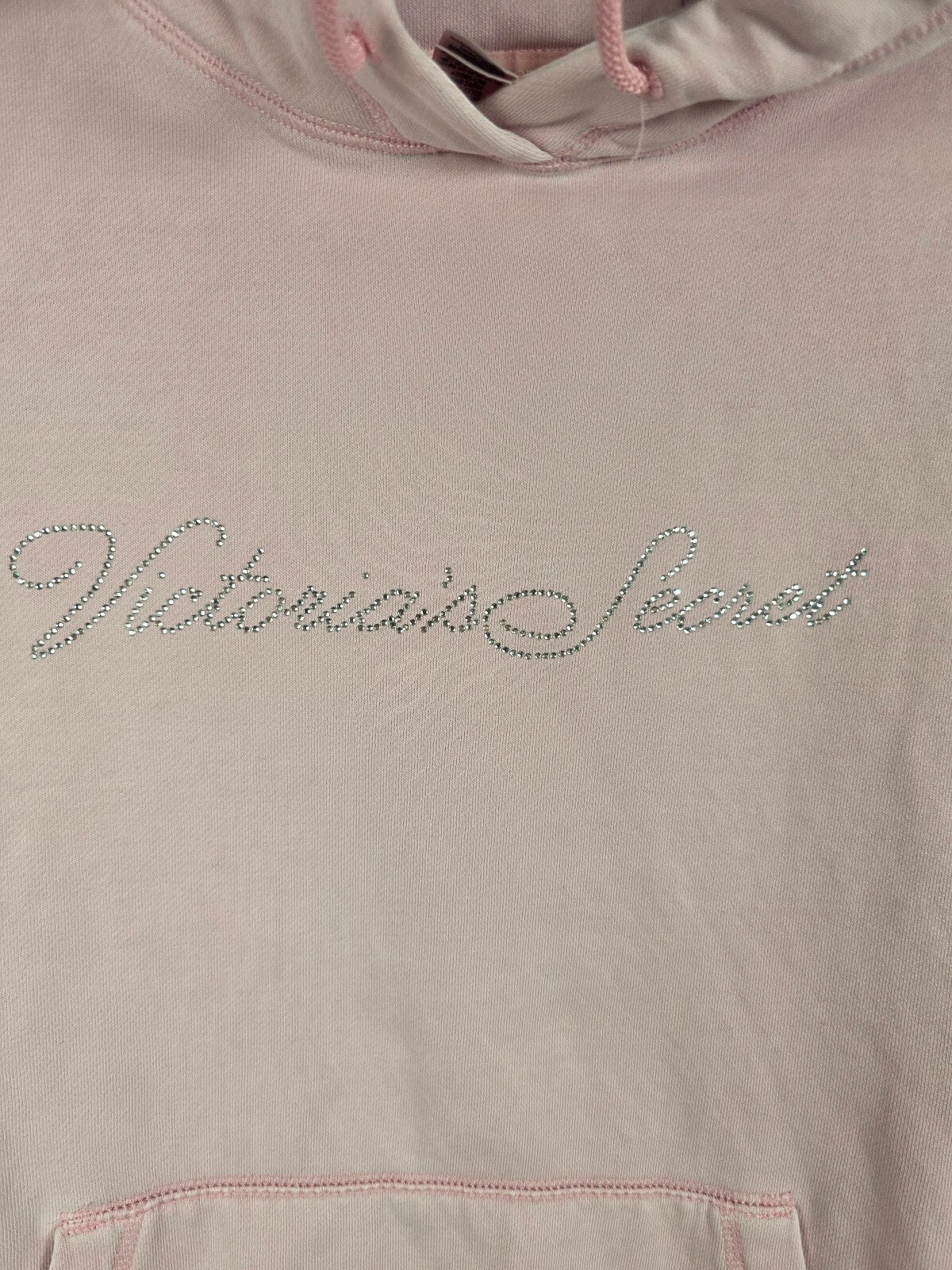 Victorias Secret Pink BLING Pullover Oversized Thick Hoodie Sweater Rhinestone
