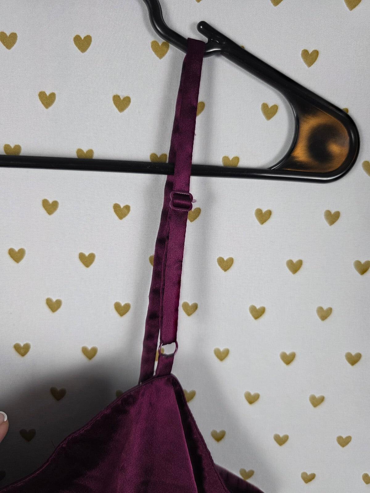 Victorias Secret Heart Label Vintage Babydoll Tank Top Purple Large