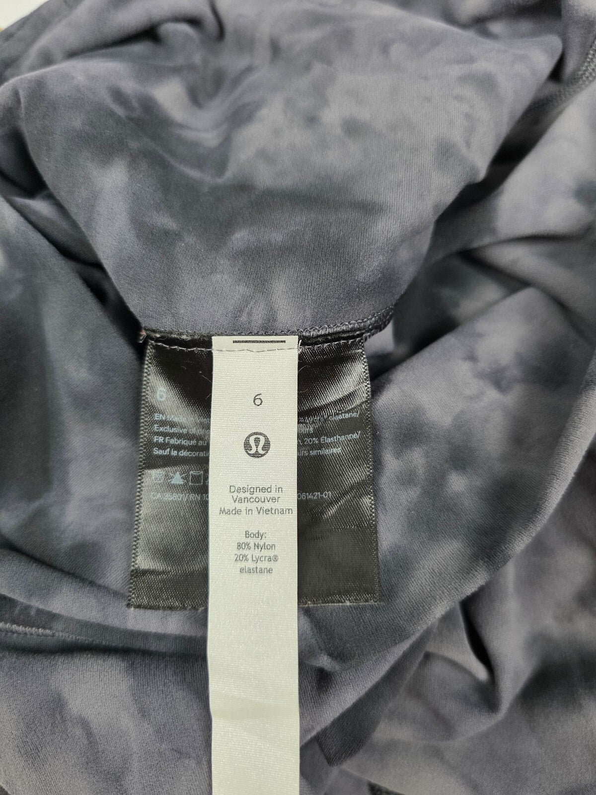 Lululemon Fast & Free HR 8" Shorts Diamond Dye Grey Black Size 6 Pockets