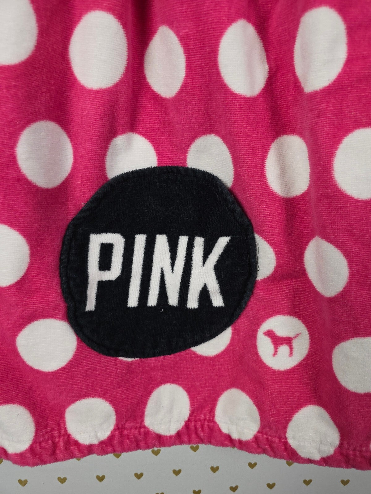 Victorias Secret PINK HTF Polka Dot Wrap Around Towel Bath Cover Up