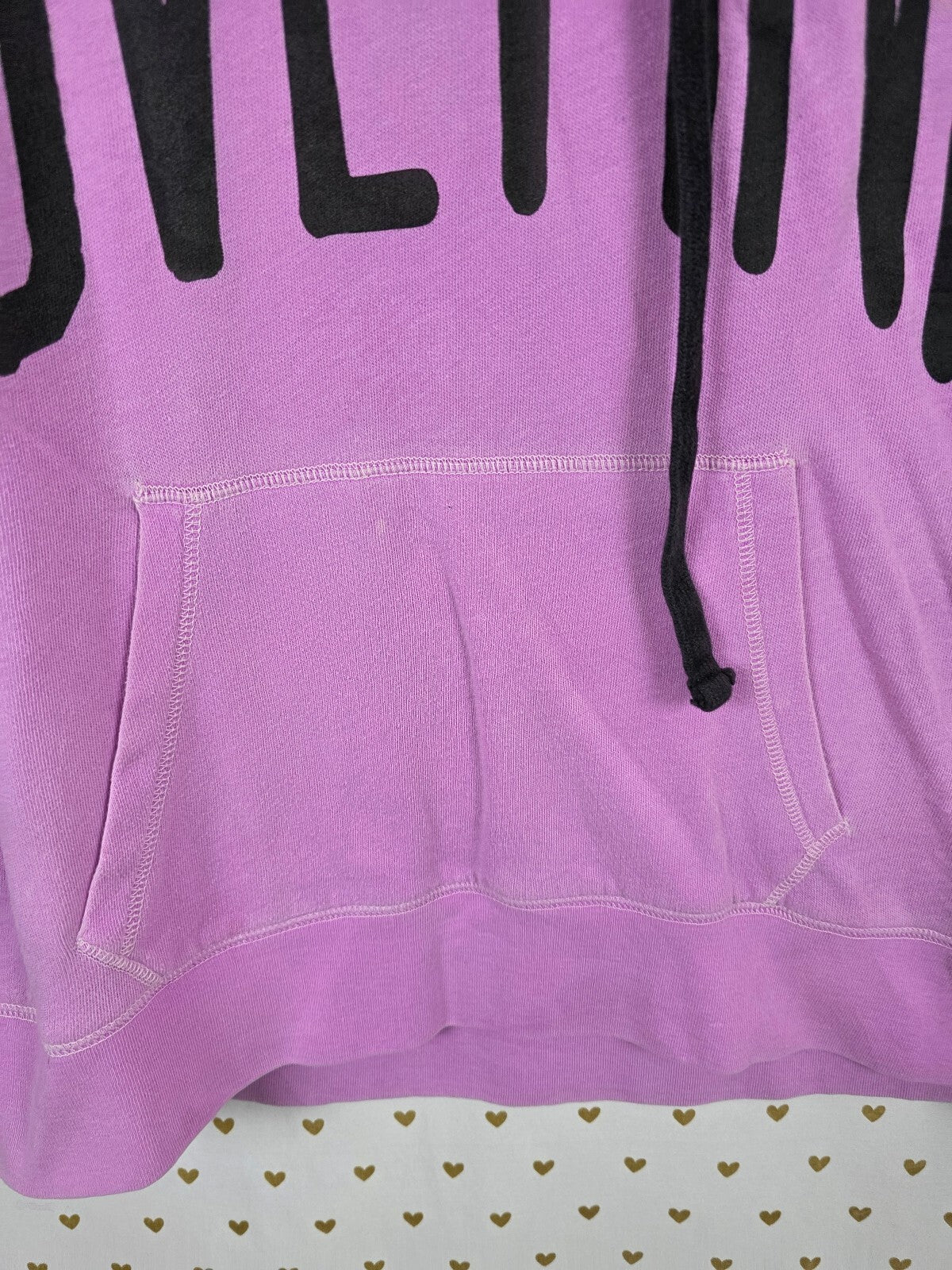 Victorias Secret Pink Vintage Y2k Purple Pullover Love Hoodie Sweater Medium